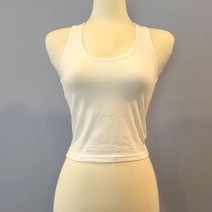 Small White Ten Plus Zero Crop Top